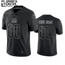 Maillot Enfant Cincinnati Bengals Personnalisé Noir Reflective Limited